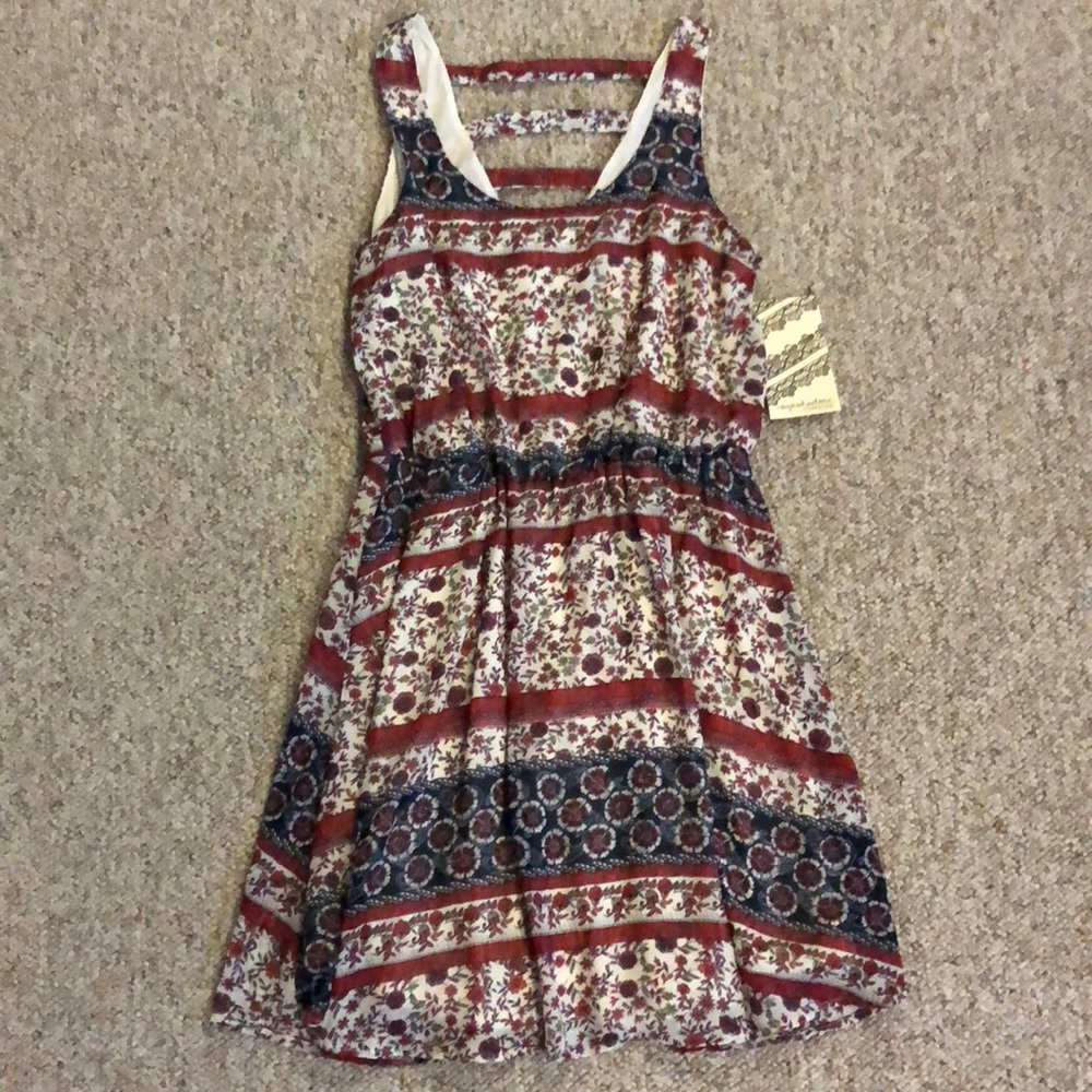 Rust and Navy vintage dress